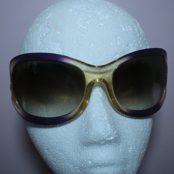 Spy Optic Bianca Clear/Purple Gradient Acetate Oversized Square Sunglasses